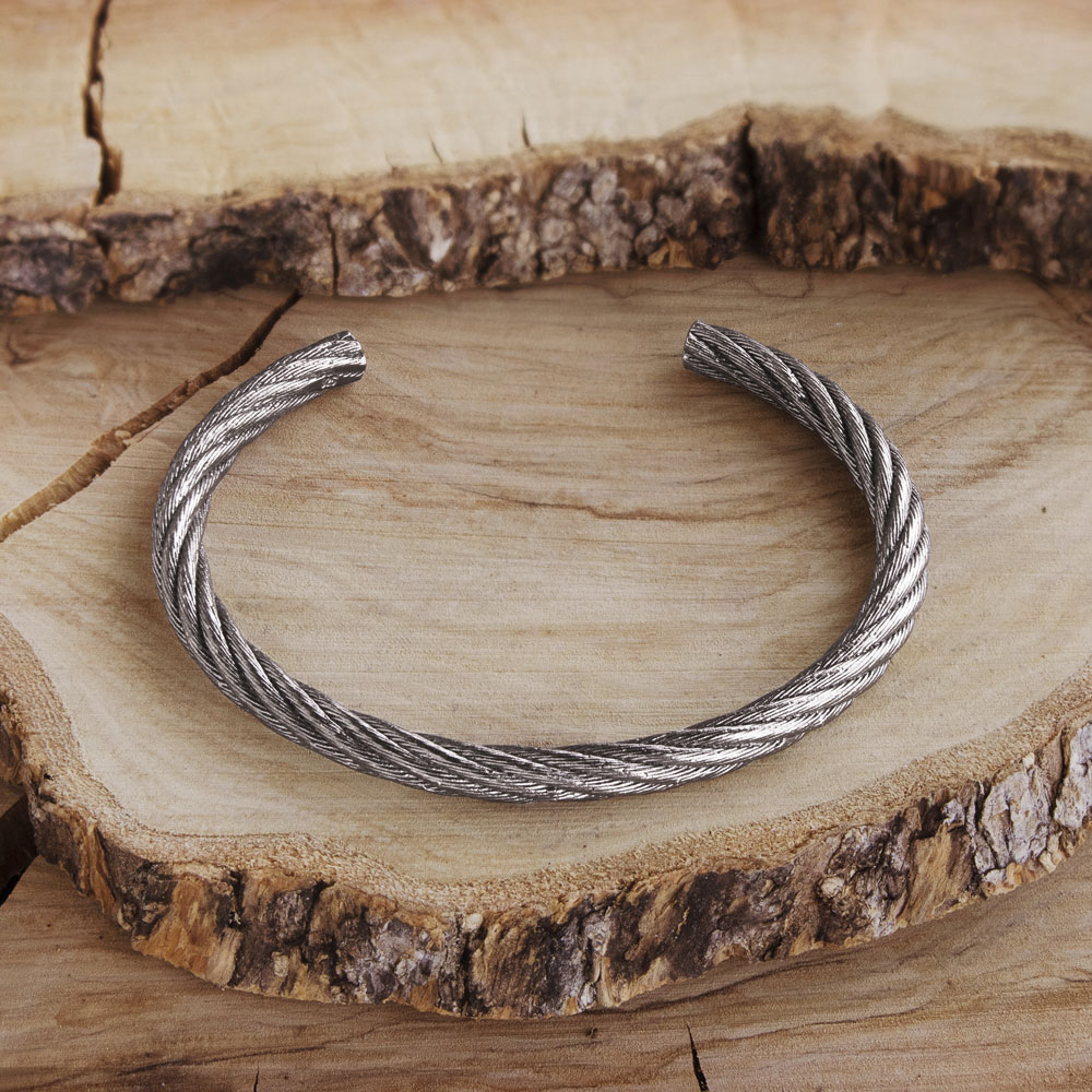 Fixed Rope Bracelet in Oxidized Sterling Silver