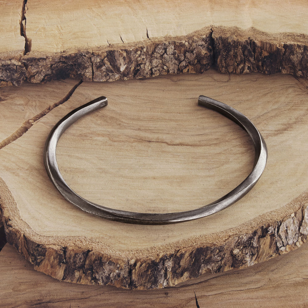 Twisted Wire Bracelet in Oxidized Sterling Silver