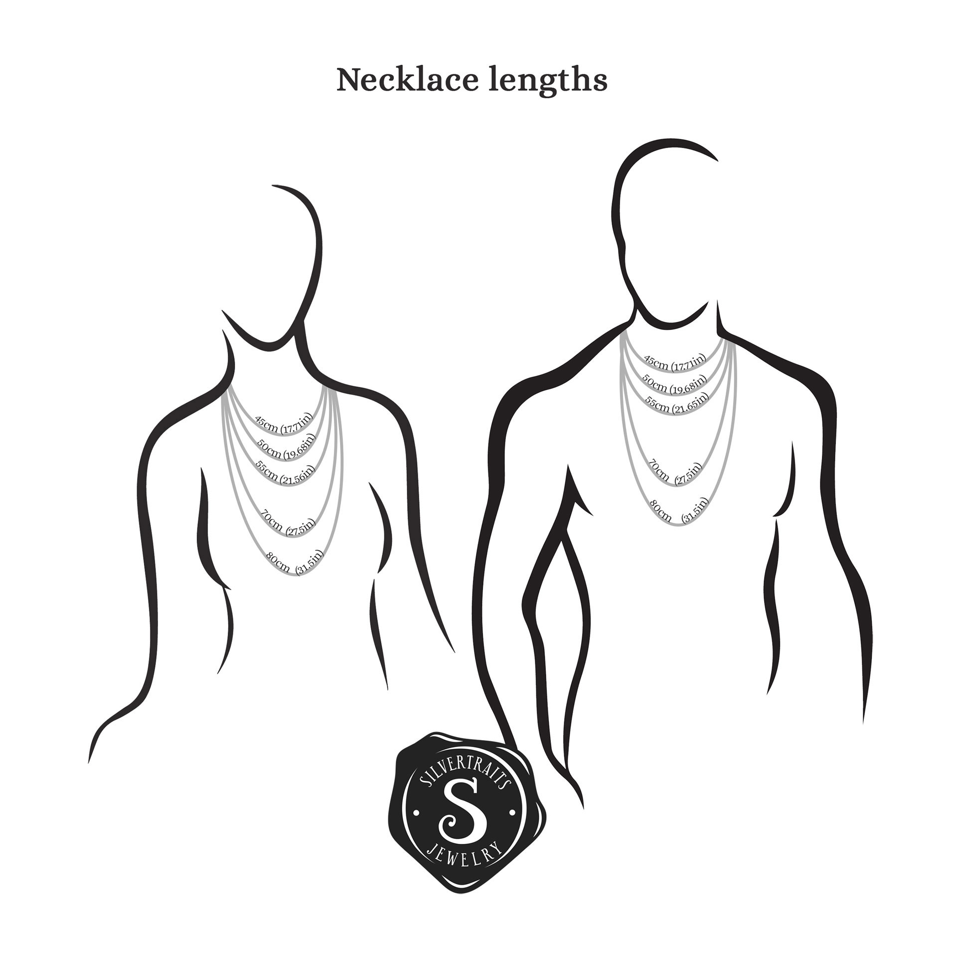 Measuring Necklace Sizes - Handy Guide for Womens Jewellery | Earth Balance  Craft