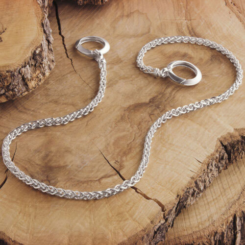 Thin Wallet Chain made of Sterling Silver (Spiga Chain)