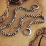 Dark Silver Chain Necklace with Wire Knots - Silvertraits
