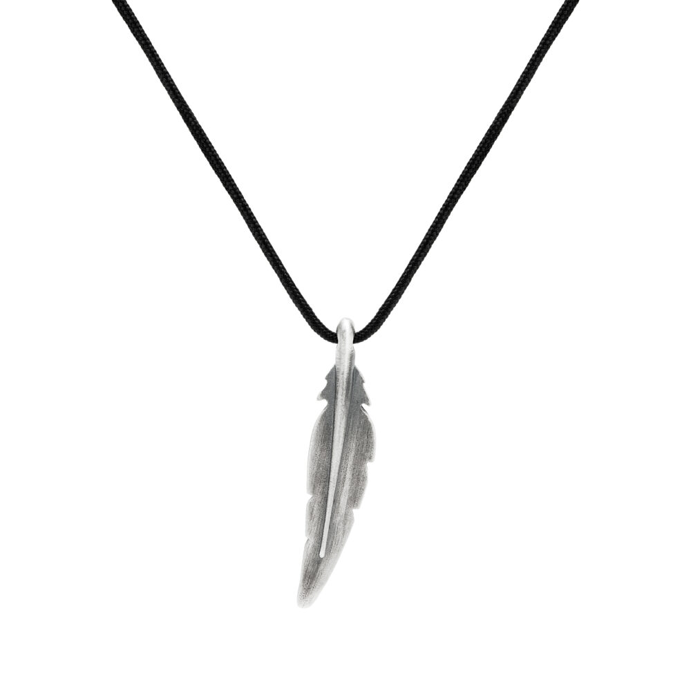 Silver Feather Pendant Necklace - Silvertraits