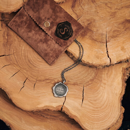 Wax Seal Stamp Pendant in Sterling Silver