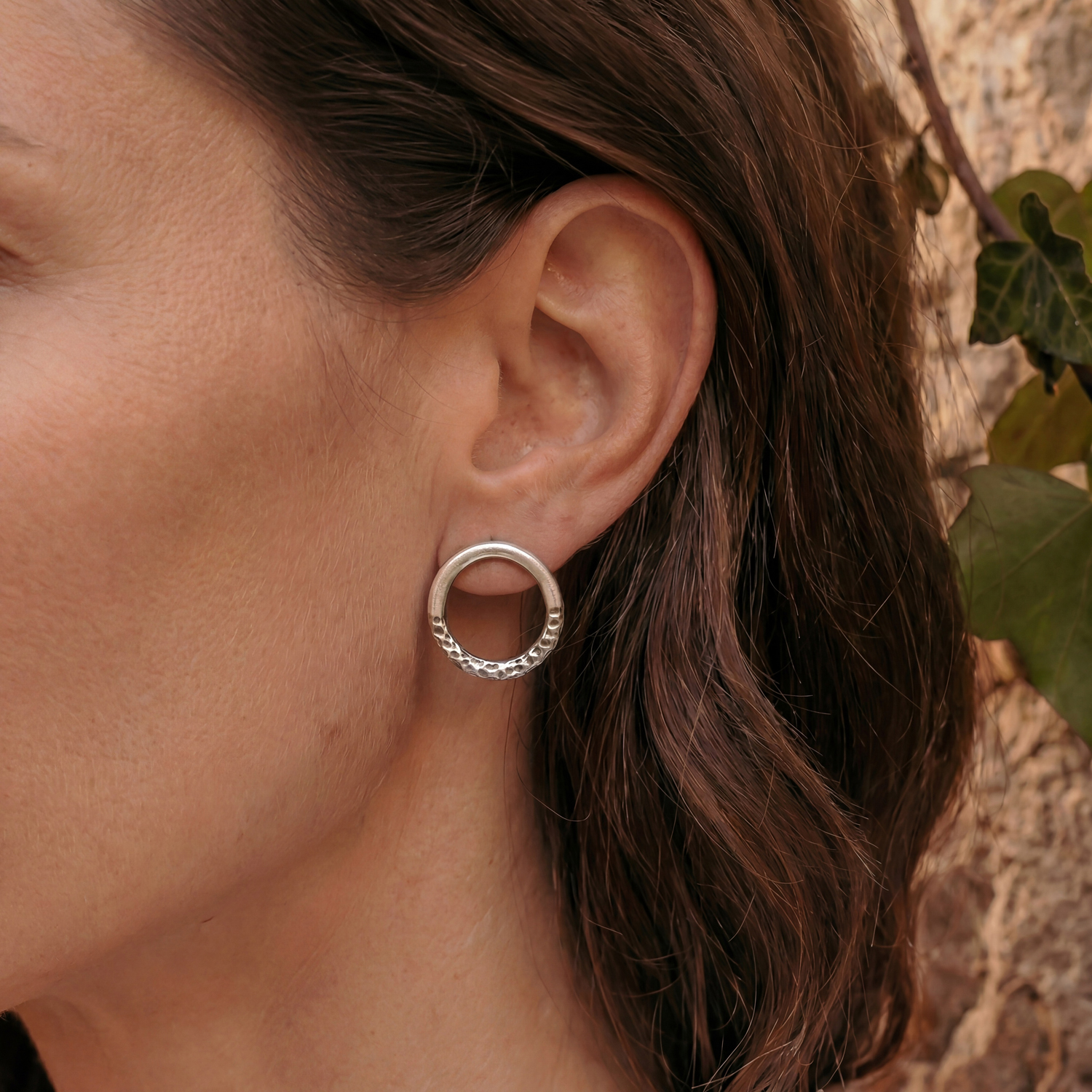 Sterling Silver Circle Earrings - Image 4